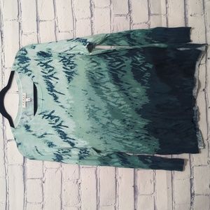 Chaus New York Green Dark Turquoise Women's Lightweight Sweater Size Large